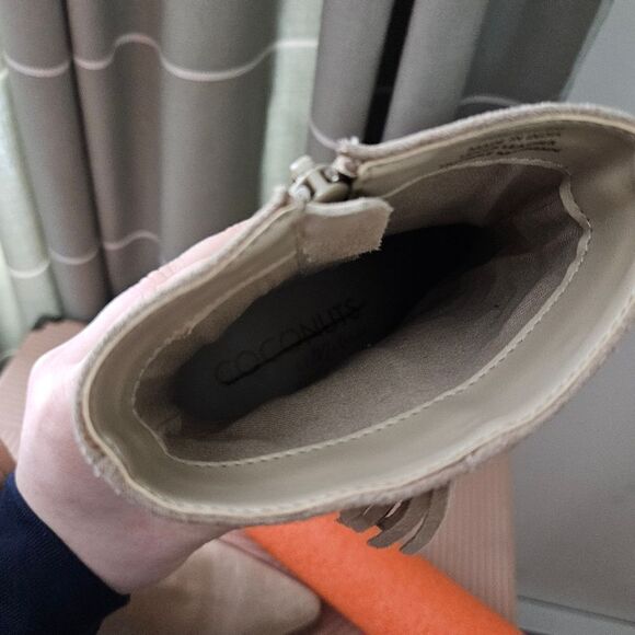 Coconuts by Matisse Booties Ankle Fringe Jane Tan Suede Heeled Boots Casual - Picture 9 of 12